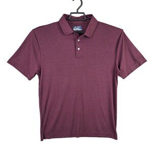 Mens Ben Hogan Burgundy Performance Polo Shirt Short Sleeve Polyester Size M
